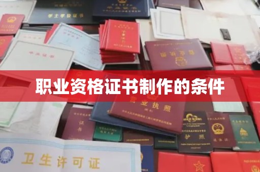玉井职业资格证书制作的条件