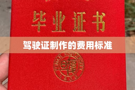 玉井驾驶证制作的费用标准