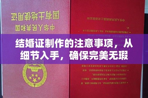 玉井结婚证制作的注意事项，从细节入手，确保完美无瑕