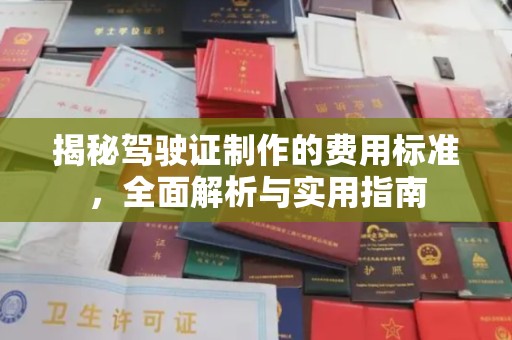 玉井揭秘驾驶证制作的费用标准，全面解析与实用指南