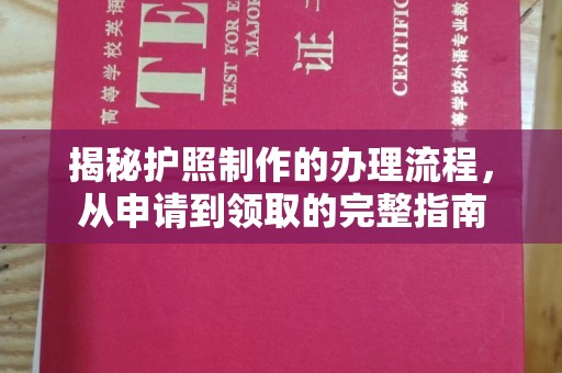 玉井揭秘护照制作的办理流程，从申请到领取的完整指南