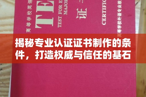 玉井揭秘专业认证证书制作的条件，打造权威与信任的基石