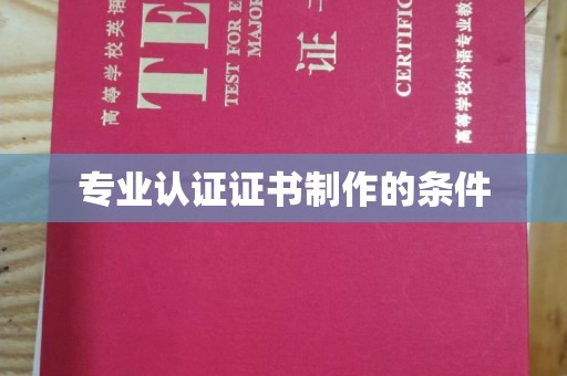 玉井专业认证证书制作的条件